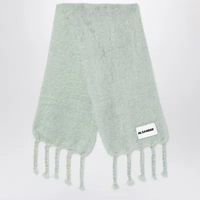 Jil Sander Pale Green Mohair Blend Scarf