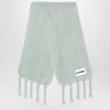Jil Sander Pale Green Mohair Blend Scarf
