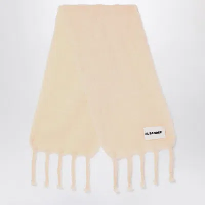 JIL SANDER JIL SANDER PALE PINK MOHAIR BLEND SCARF
