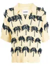 Jil Sander Intarsia Cotton-blend Polo Shirt In Gelb