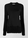 Jil Sander Panel Crew Neck Sweatshirts In Black