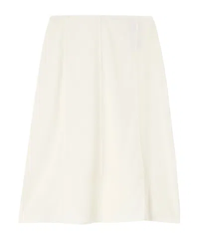 Jil Sander Paneled Jersey Midi Skirt In White