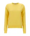 Jil Sander Women Round-neck Sweater In Yellow
