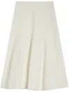 Jil Sander Flared A-line Midi Skirt In White