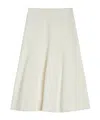 Jil Sander Flared A-line Midi Skirt In White