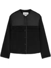 Jil Sander Panelled Fleece Jacket In Black