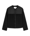 Jil Sander Panelled Fleece Jacket In Black