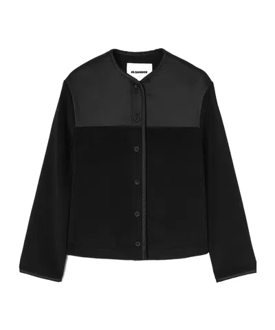 JIL SANDER PANELLED FLEECE JACKET