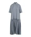 Jil Sander Panelled Shirt Dress In Gray