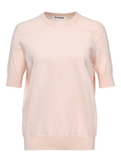 Jil Sander Panelled Short-sleeve Top In Pink
