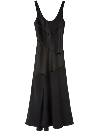 Jil Sander Panelled Sleeveless Dress In Black
