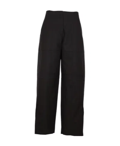 Jil Sander Panelled Straight-leg Cut Trousers In Black
