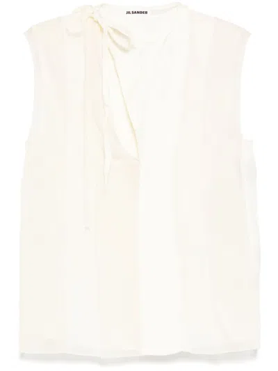 Jil Sander Panelled Tank Top In White