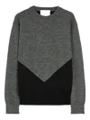 Jil Sander Panelled Wool Sweater In Gray