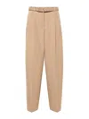 Jil Sander Woman Pants Sand Size 6 Wool In Brown