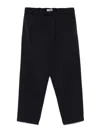 Jil Sander Gabardine Wool Trousers In Blue