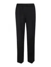 Jil Sander Elastic Waisted Pleated Pants In Black