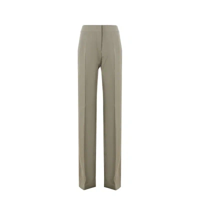 Jil Sander Straight Wool Trousers In Green