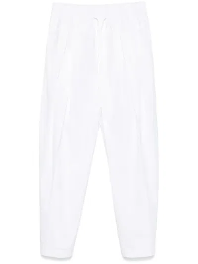 Jil Sander Pantalon Tablillas Ajustables Blanco In White