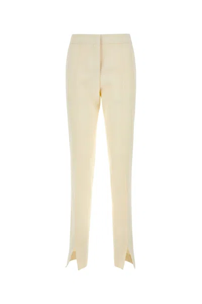 JIL SANDER JIL SANDER IVORY VISCOSE BLEND PANT