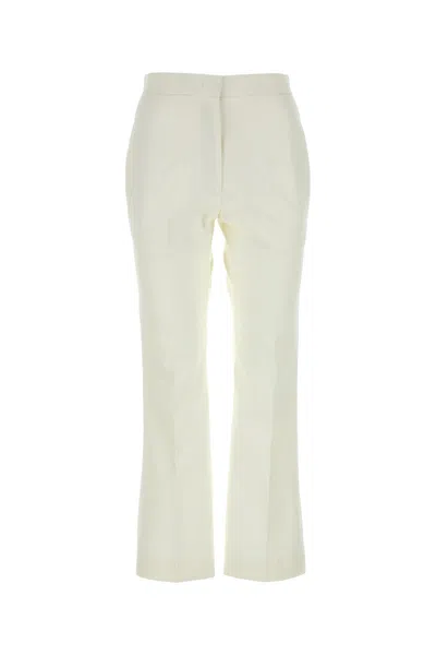 JIL SANDER JIL SANDER WHITE COTTON PANT