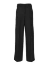 Jil Sander Elasticated-waist Wide-leg Trousers In Black