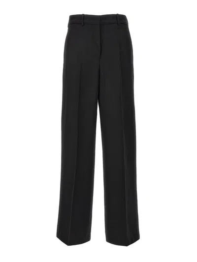 JIL SANDER BLACK PLEATED PANTS