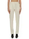 Jil Sander Regular Fit Wool Pants For Women In Powder