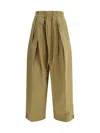 Jil Sander Pleated Detail Drawstring Trousers In Brown