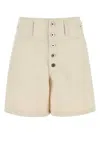 Jil Sander Sand Denim Bermuda Shorts In Beige O Tan
