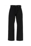 Jil Sander Blue Jeans With Belt Loops And Logo Patch On The Rear In Denim Man In Black
