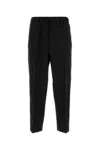 Jil Sander Relaxed Fit Wool Gabardine Cropped Pants In Black