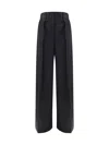 Jil Sander Black Pleated Trousers In Black