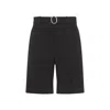 Jil Sander Belted Bermuda Shorts In Black