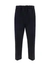 Jil Sander Wool Trousers Elastic Waistband In Black