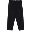 Jil Sander Gabardine Wool Trousers In Blue
