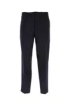 Jil Sander Streamlined Wool Blend Trousers In Blue