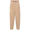 Jil Sander Woman Pants Sand Size 6 Wool In Brown