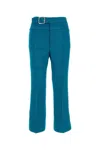 Jil Sander Petrol Blue Viscose Blend Pant In Blue