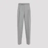Jil Sander Tailored Check Trousers With Belt Clothing In Grey