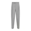 Jil Sander Tailored Check Trousers With Belt Clothing In Grey