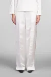 Jil Sander Pants In White Polyamide Polyester In Cream