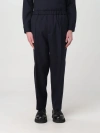 Jil Sander Elastic Waistband Cropped Trousers With Flap Pockets In Blue