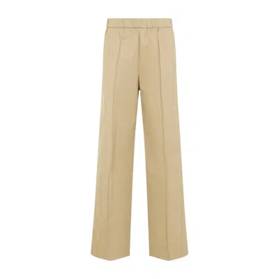 Jil Sander Elastic Waist Casual Pants In Nude