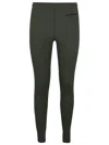 Jil Sander Leggings With Printed Logo In Thyme Green