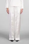 Jil Sander Pants In White Polyamide Polyester In White