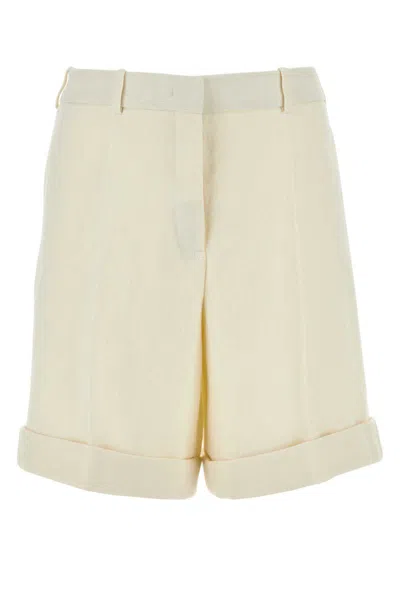Jil Sander Tailored Knee-length Shorts In Beige