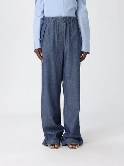 Jil Sander Pants Woman  In Blue