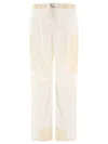Jil Sander Elasticated Parachute Pants In Neutral