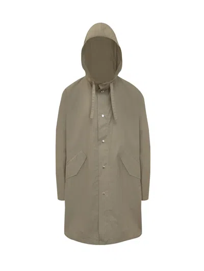 Jil Sander 01 Trench In Medium Green